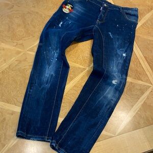 DSQUARED2 Dark Blue Distressed Jeans
